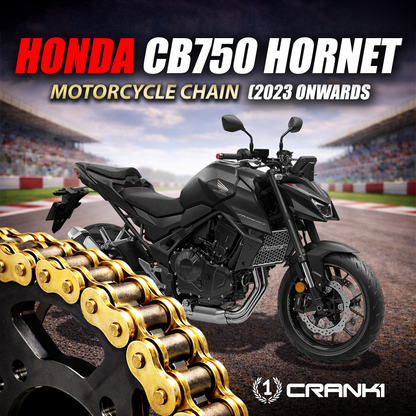 Chain For Honda CB750 Hornet (2023 Onwards) - 520 Pitch x 114 Links Gold (ZVMX) - CRANK1