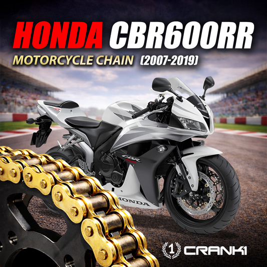 Chain For Honda CBR600RR (2007-2019) - 525 Pitch x 112 Links Gold (ZVMX) - CRANK1