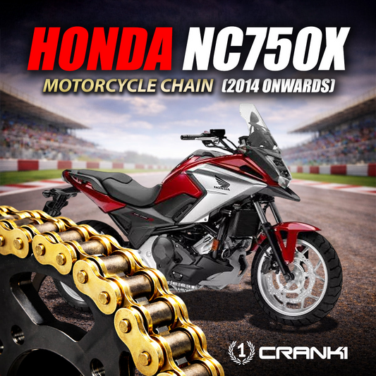 Chain For Honda NC750X (2014 Onwards) - 520 Pitch x 112 Links Gold (ZVMX) - CRANK1