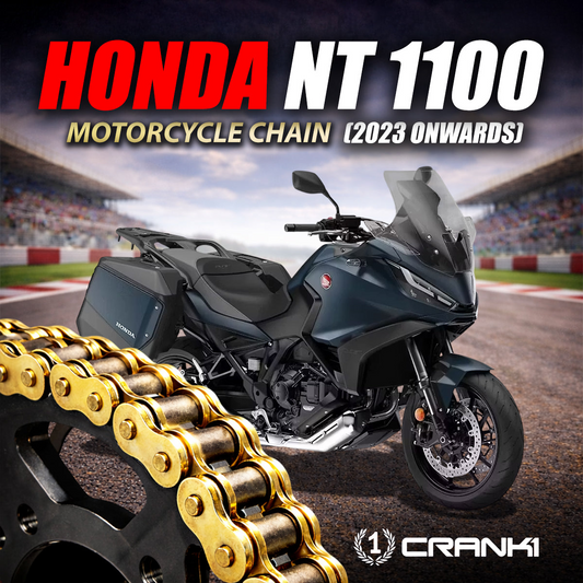 Chain For Honda NT 1100 (2023 Onwards) - 525 Pitch x 122 Links Gold (ZVMX) - CRANK1