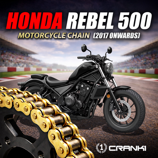 Chain For Honda Rebel 500 (2017 Onwards) - 520 Pitch x 112 Links Gold (ZVMX) - CRANK1