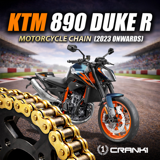 Chain For KTM 890 Duke R (2023 Onwards) - 520 Pitch x 118 Links Gold (ZVMX) - CRANK1