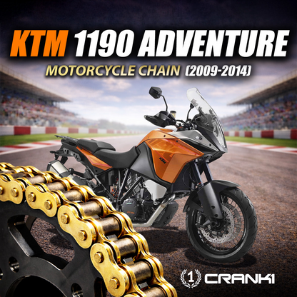 Chain For KTM Adventure 1190 (2009-2014) - 525 Pitch x 118 Links Gold (ZVMX) - CRANK1