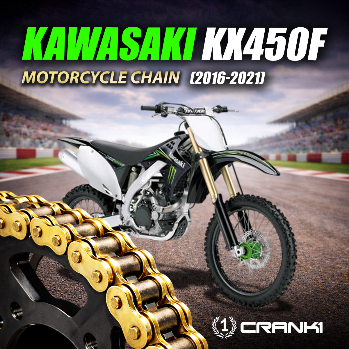 Chain For Kawasaki Z650RS (2022 Onwards) - 520 Pitch x 114 Links Gold (ZVMX) - CRANK1