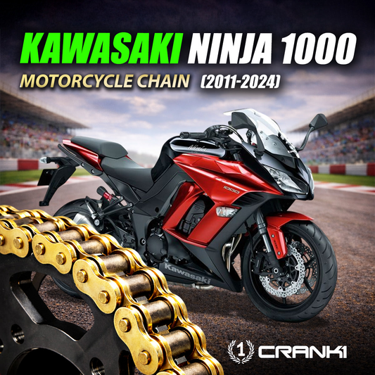 Chain For Kawasaki Ninja 1000 (2011-2024) - 525 Pitch x 112 Links Gold (ZVMX) - CRANK1