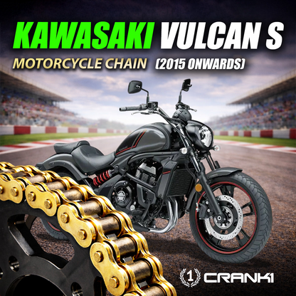 Chain For Kawasaki Vulcan S (2015 Onwards) - 520 Pitch x 120 Links Gold (ZVMX) - CRANK1