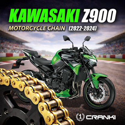 Chain For Kawasaki Z900 (2022-2024)- 525 Pitch x 114 Links Gold (ZVMX) - CRANK1