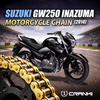 Chain For Suzuki GW250 Inazuma (2014) - 520 Pitch x 118 Links Gold (ZVMX) - CRANK1