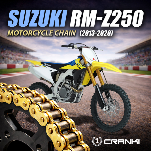 Chain For Suzuki RM-Z250 (2013-2020) - 520 Pitch x 114 Links Gold (ZVMX) - CRANK1
