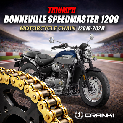 Chain For Triumph Bonneville Speedmaster 1200 (2018-2021) - 525 Pitch x 108 Links Gold (ZVMX) - CRANK1