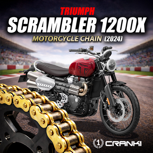 Chain For Triumph Scrambler 1200X (2024) - 525 Pitch x 110 Links Gold (ZVMX) - CRANK1