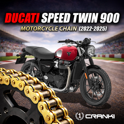 Chain For Triumph Speed Twin 900 (2022-2025) - 520 Pitch x 102 Links Gold (ZVMX) - CRANK1