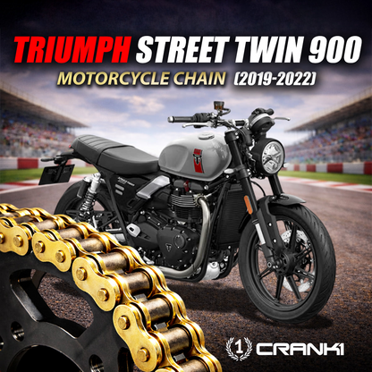 Chain For Triumph Street Twin 900 (2019-2022) - 520 Pitch x 102 Links Gold (ZVMX) - CRANK1