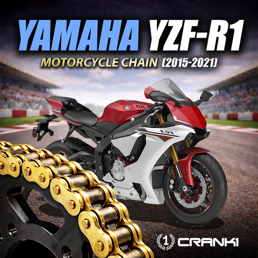 Chain For Yamaha YZF-R1 (2015-2021) - 525 Pitch x 114 Links Gold (ZVMX) - CRANK1