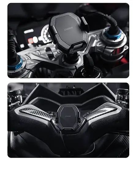 Chigee CG Motorcycle Phone Holder - Fork Stem Mount - MFP0009