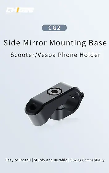 Chigee CG Motorcycle Phone Holder - Side Mirror Pole Mount - MFP0058