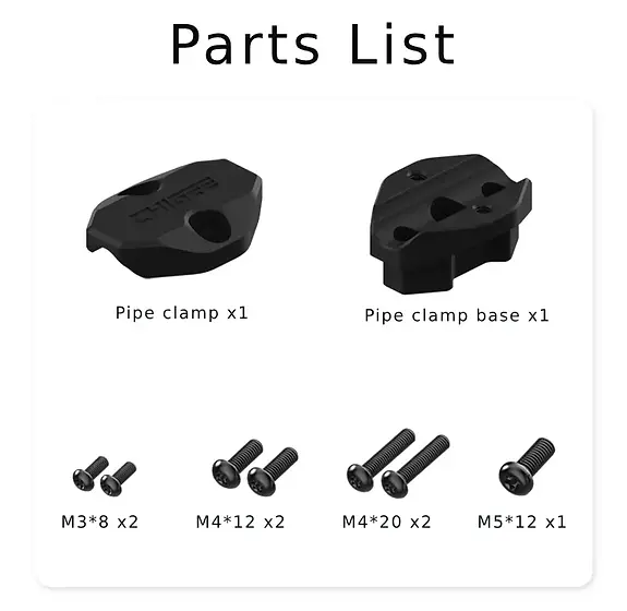 Chigee Mounting Bracket 12-16mm Handlebar such as ADV - MFP0022