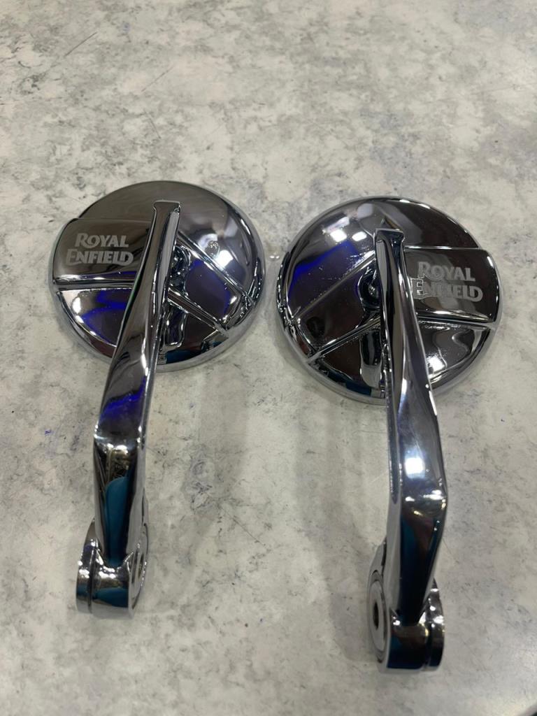 Chrome bar End Mirrors for Royal Enfield 1