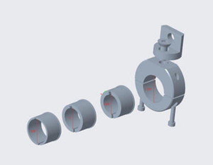 Clamps AUX Lights - Round Bars - Chromed - OY 001-C