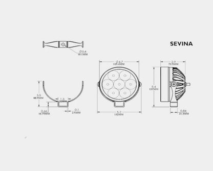 Clearwater Lights Auxiliary LED 10000LU-Super Sevina (Single) - SS1