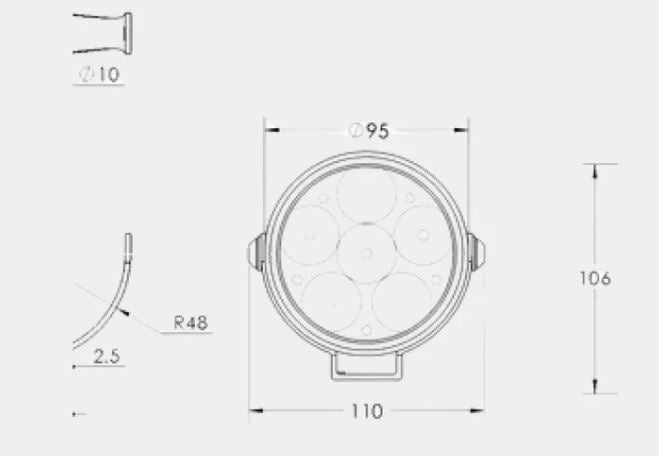 Clearwater Lights Auxiliary LED 12000LU Erica (Pair) - BMW/Harley-Davidson