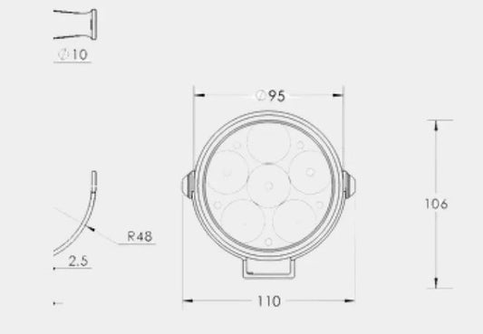 Clearwater Lights Auxiliary LED 12000LU Erica (Pair) - BMW/Harley-Davidson