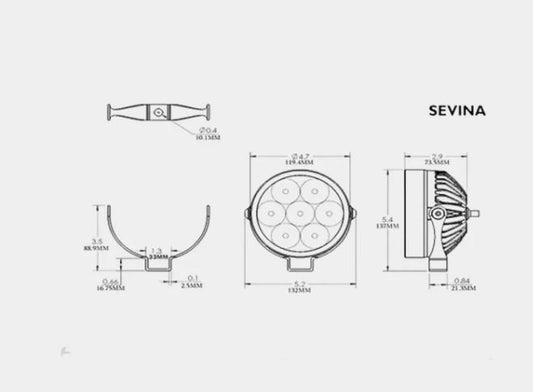 Clearwater Lights Auxiliary LED 14000LU Sevina Pair - BMW