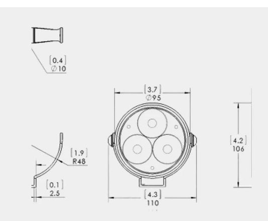 Clearwater Lights Auxiliary LED 6000LU Krista (Pair) - BMW/HONDA