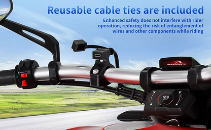 Cliff Top Handlebar Mounted 18W PD USB-C + QC 3.0 (Mini) - TY-B1003