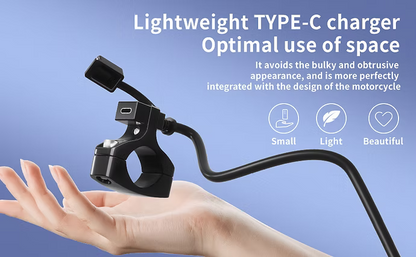 Cliff Top Handlebar Mounted 18W PD USB-C + QC 3.0 (Mini) - TY-B1003