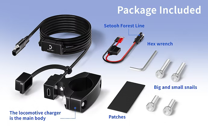 Cliff Top Handlebar Mounted 18W PD USB-C + QC 3.0 (Mini) - TY-B1003