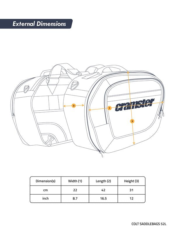 Cramster Colt Saddlebags 52L