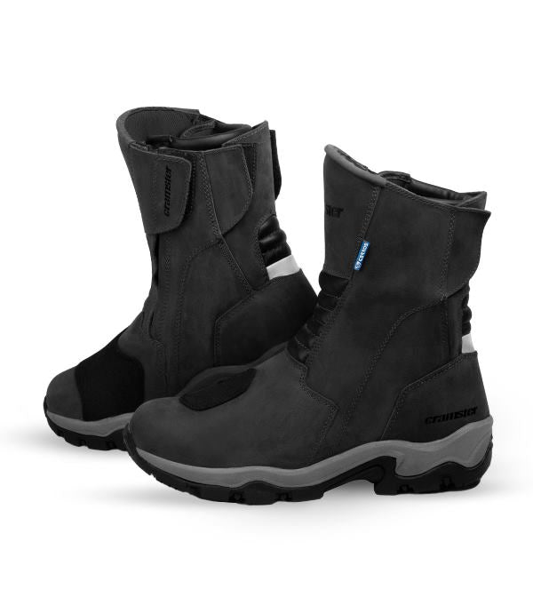 Cramster Flux Motorcycle Touring Boots - Black