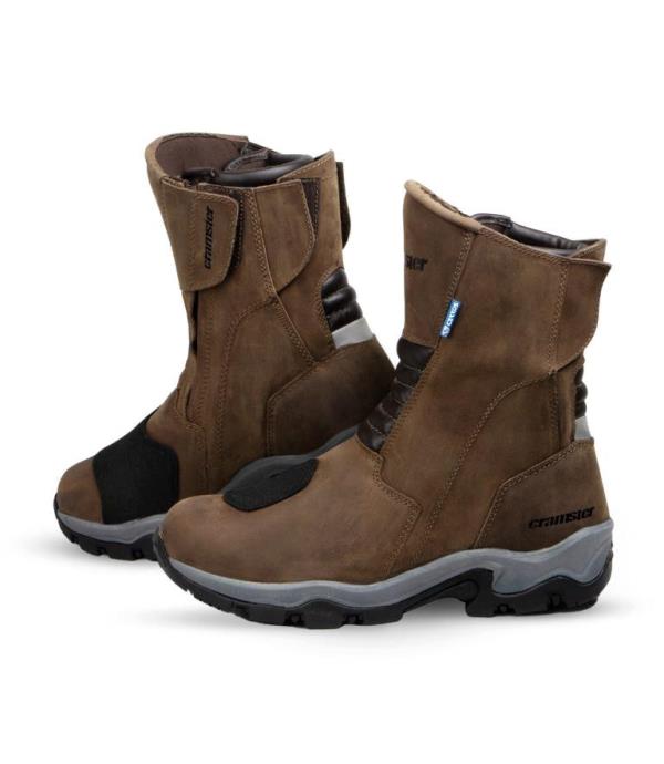 Cramster Flux Motorcycle Touring Boots - Brown