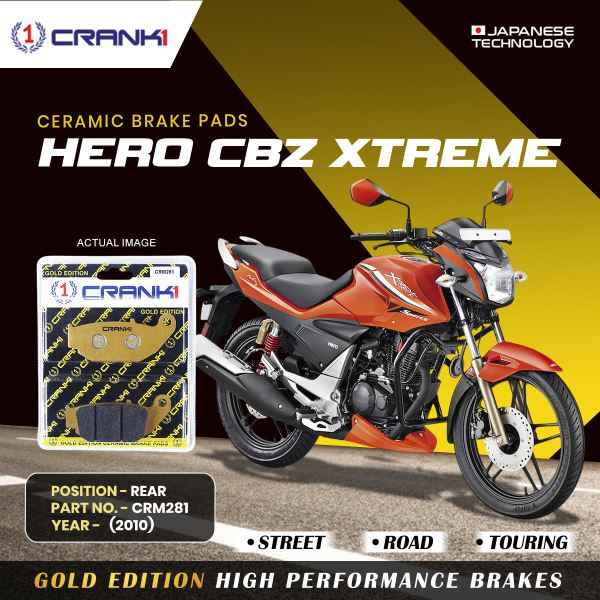 Crank1-Ceramic Brake Pads For Honda NX200-Rear-CRM281