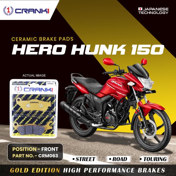Crank1-Ceramic Brake Pads For Hero Hunk 150CC-Front-CRM063