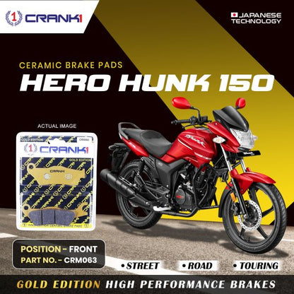 Crank1-Ceramic Brake Pads For Hero Hunk 150CC-Front-CRM063