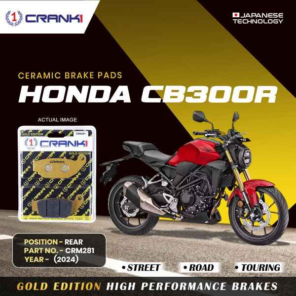 Crank1-Ceramic Brake Pads For Honda CB Hornet 160R (2019)-Rear-CRM281
