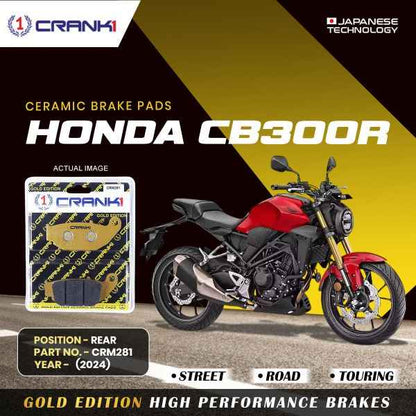Crank1-Ceramic Brake Pads For Honda CB Hornet 160R (2019)-Rear-CRM281