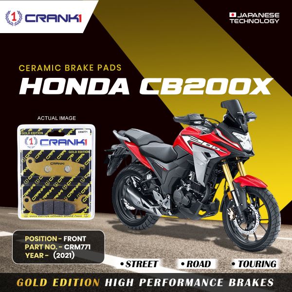 Crank1-Ceramic Brake Pads For Honda CB 200X (2021)-Front-CRM771