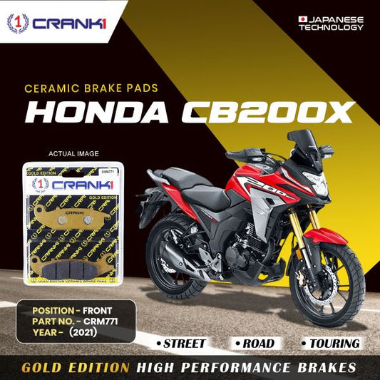 Crank1-Ceramic Brake Pads For Honda CB 200X (2021)-Front-CRM771