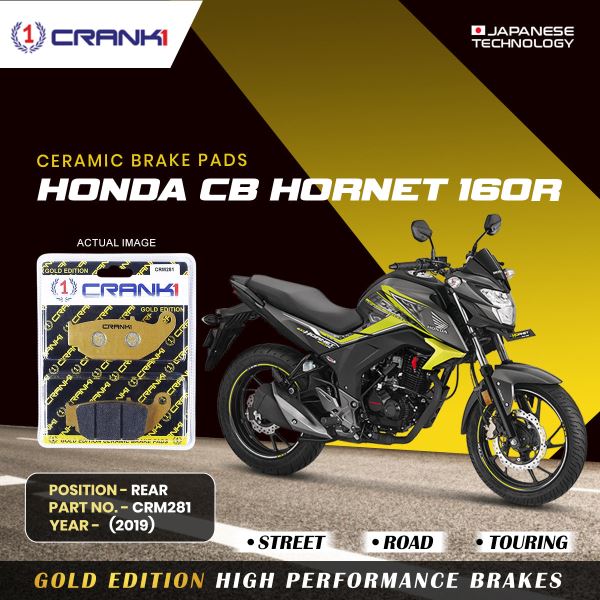 Crank1-Ceramic Brake Pads For Honda CB Hornet 160R (2019)-Rear-CRM281