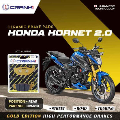 Crank1-Ceramic Brake Pads For Honda CB300R (2024)-Rear-CRM281
