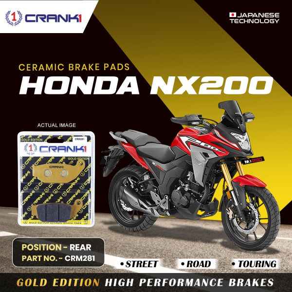 Crank1-Ceramic Brake Pads For Honda Hornet 2.0-Rear-CRM281
