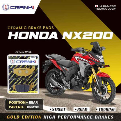 Crank1-Ceramic Brake Pads For Honda Hornet 2.0-Rear-CRM281