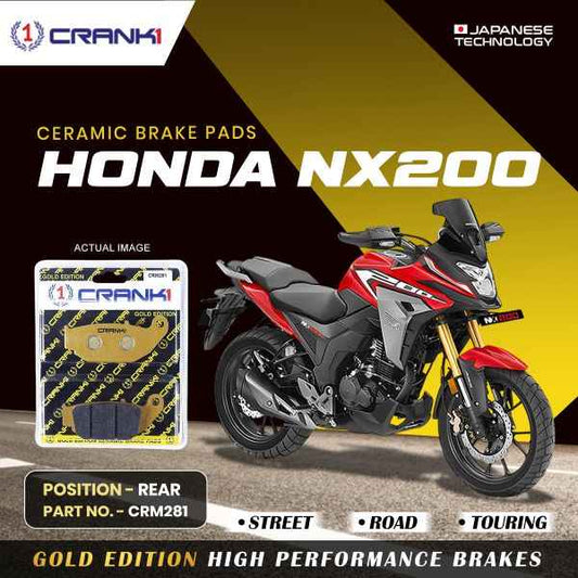 Crank1-Ceramic Brake Pads For Honda Hornet 2.0-Rear-CRM281