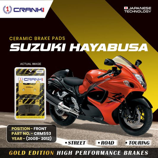 Crank1-Ceramic Brake Pads For Suzuki Hayabusa (2008-2012)-Front-CRM553 (2 Set)