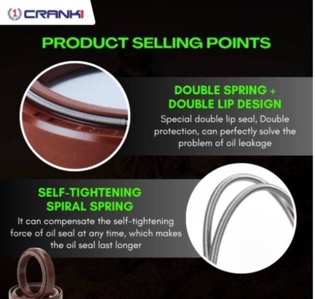 Crank1 Fork Oil Seals Pair For Suzuki M1800R Intruder 2006-2014 CPF465811 - Riders Junction