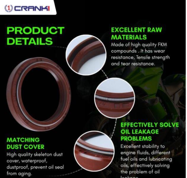 Crank1 Fork Oil Seals Pair For Suzuki M1800R Intruder 2006-2014 CPF465811 - Riders Junction