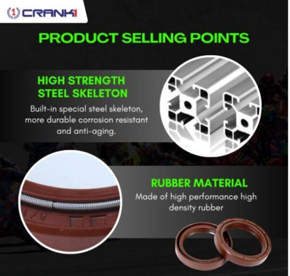 Crank1 Fork Oil Seals Pair For Suzuki M1800R Intruder 2006-2014 CPF465811 - Riders Junction